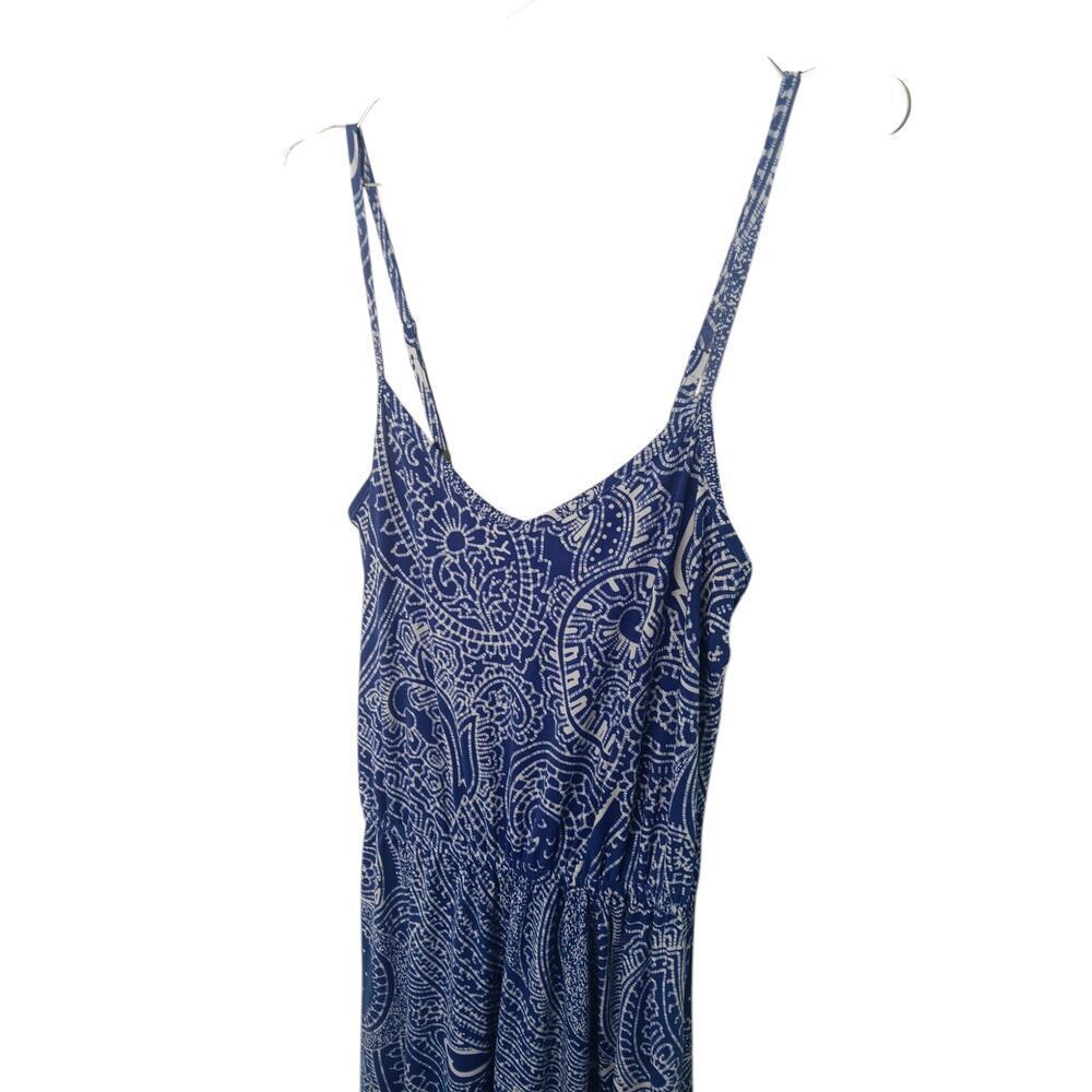 Tori Richard Honolulu Blue White Paisley Midi XS Adjustable Straps USA Made - Picture 5 of 13